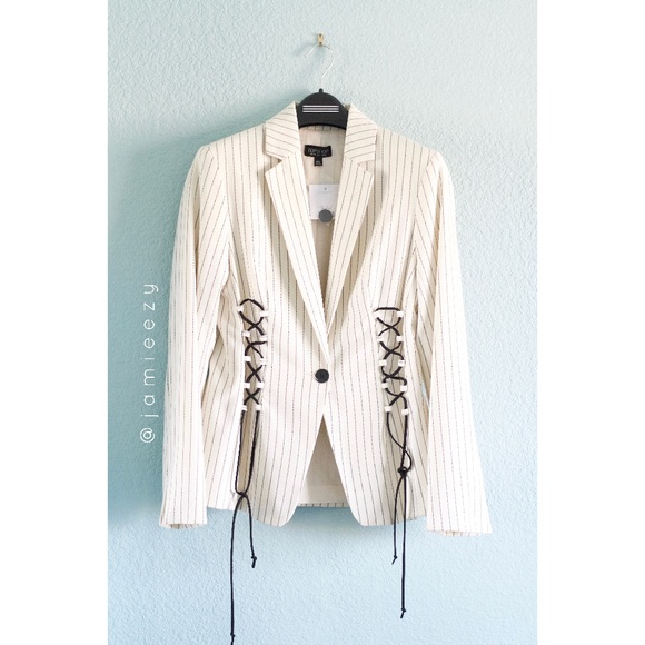 Topshop Jackets & Blazers - Topshop | NWT Striped Side-Lace Blazer